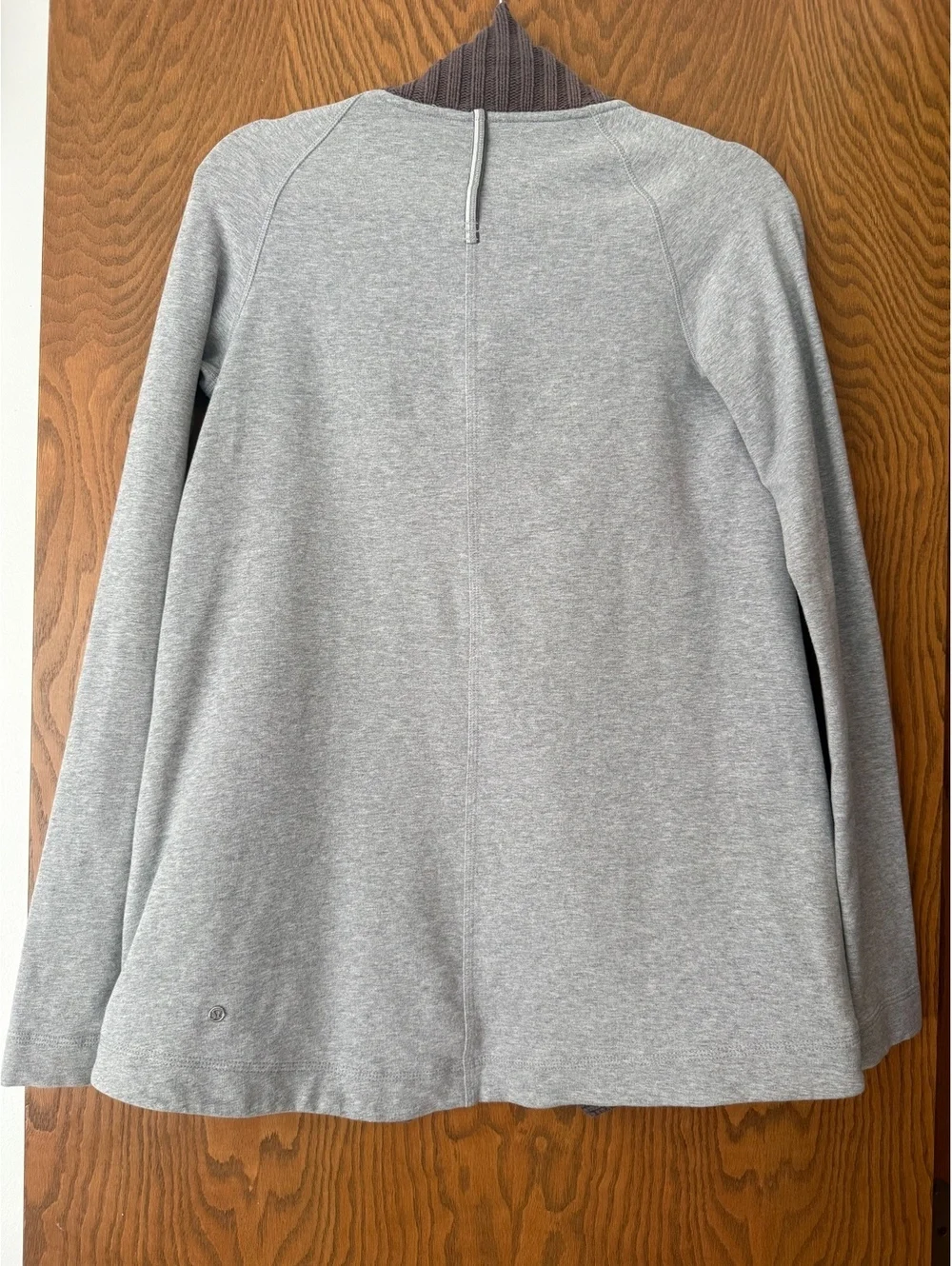 Lululemon Athletica Gray Open Front Cardigan Jacket Cotton Blend Size 6